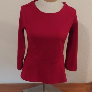 Banana Republic Peplum Shirt with 3/4 Sleeves